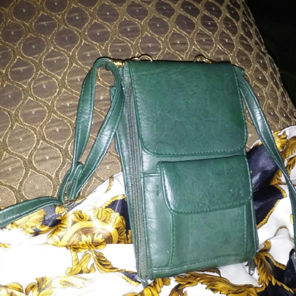 Green Wallet Crossbody